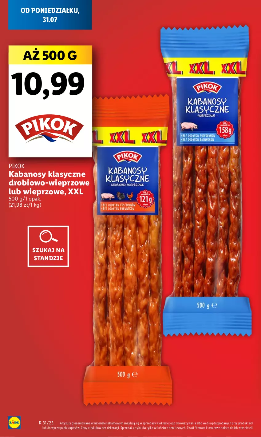 Gazetka promocyjna Lidl - GAZETKA - ważna 31.07 do 05.08.2023 - strona 6 - produkty: Kabanos, PIKOK