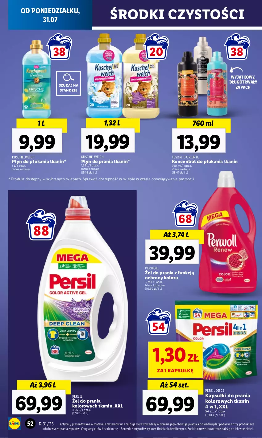 Gazetka promocyjna Lidl - GAZETKA - ważna 31.07 do 05.08.2023 - strona 64 - produkty: Kapsułki do prania, Lack, Persil, Perwoll, Płyn do płukania, Płyn do prania