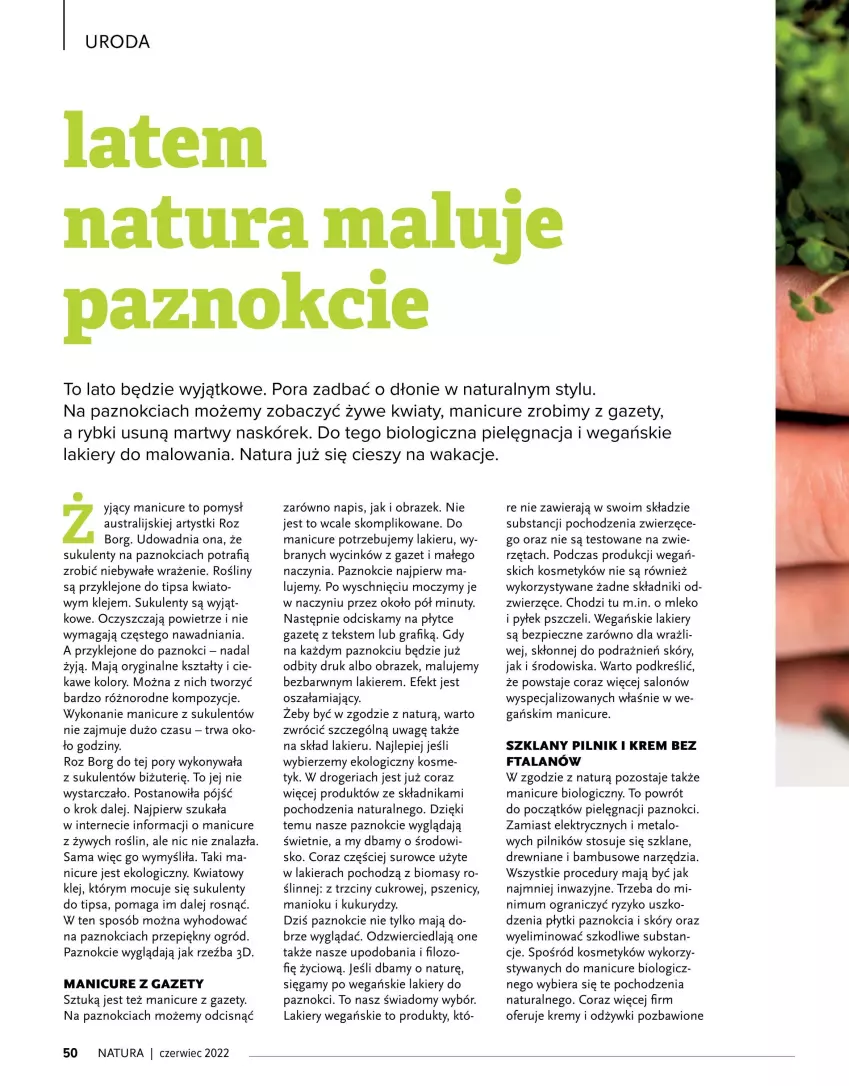 Gazetka promocyjna Drogerie Natura - Gazetka Drogerie Natura - ważna 01.06 do 30.06.2022 - strona 50 - produkty: Gin, Gra, Klej, Lakier, Mleko, Nuty, O nas, Obraz, Ogród, Piec, Pilnik, Por, Sukulent