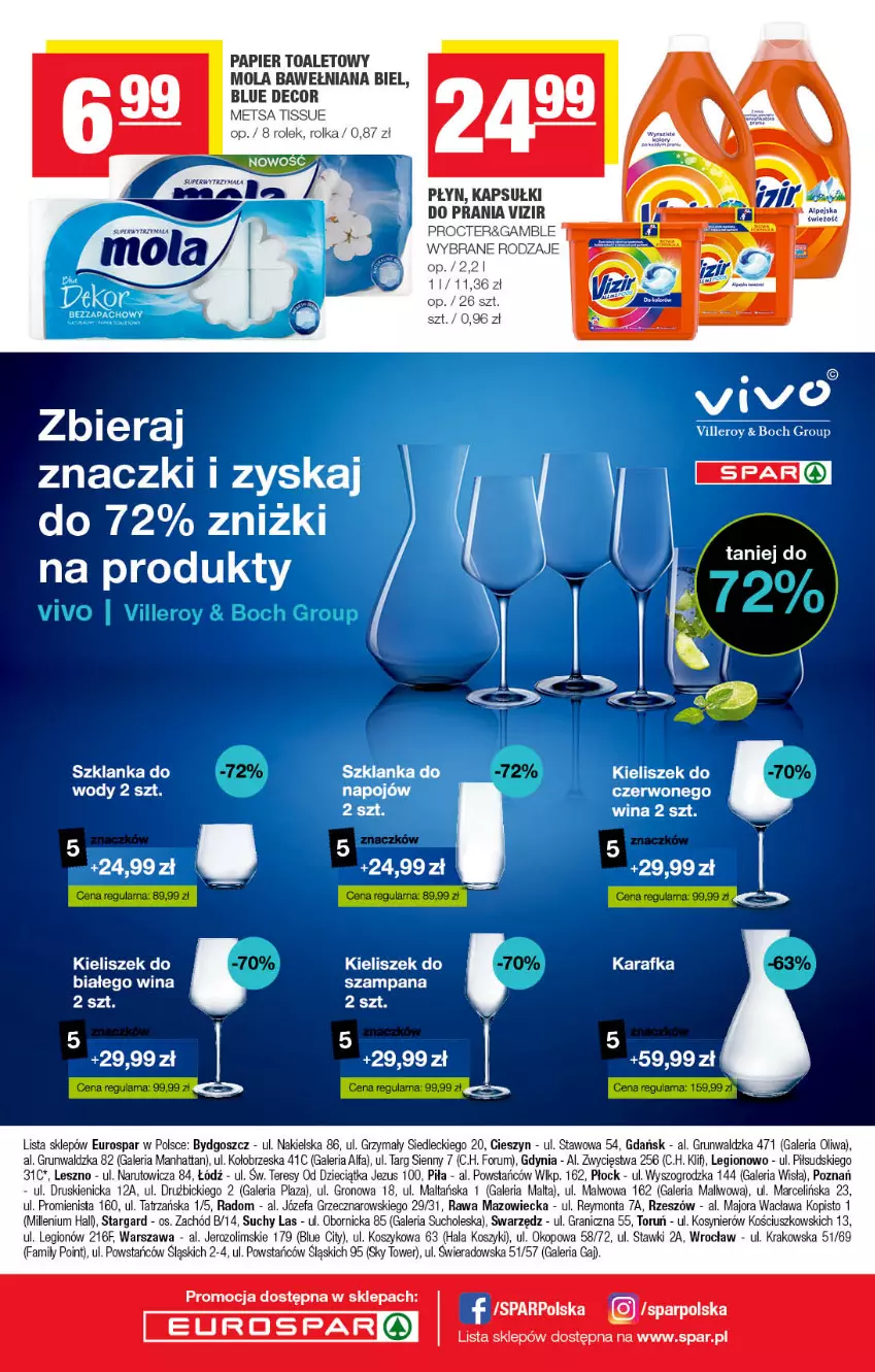 Gazetka promocyjna Spar - EuroSpar - ważna 14.03 do 24.03.2022 - strona 12 - produkty: BIC, Dzieci, Fa, Gra, Kapsułki do prania, Karafka, Kieliszek, Kosz, Mola, Papier, Rum, Szklanka, Vizir