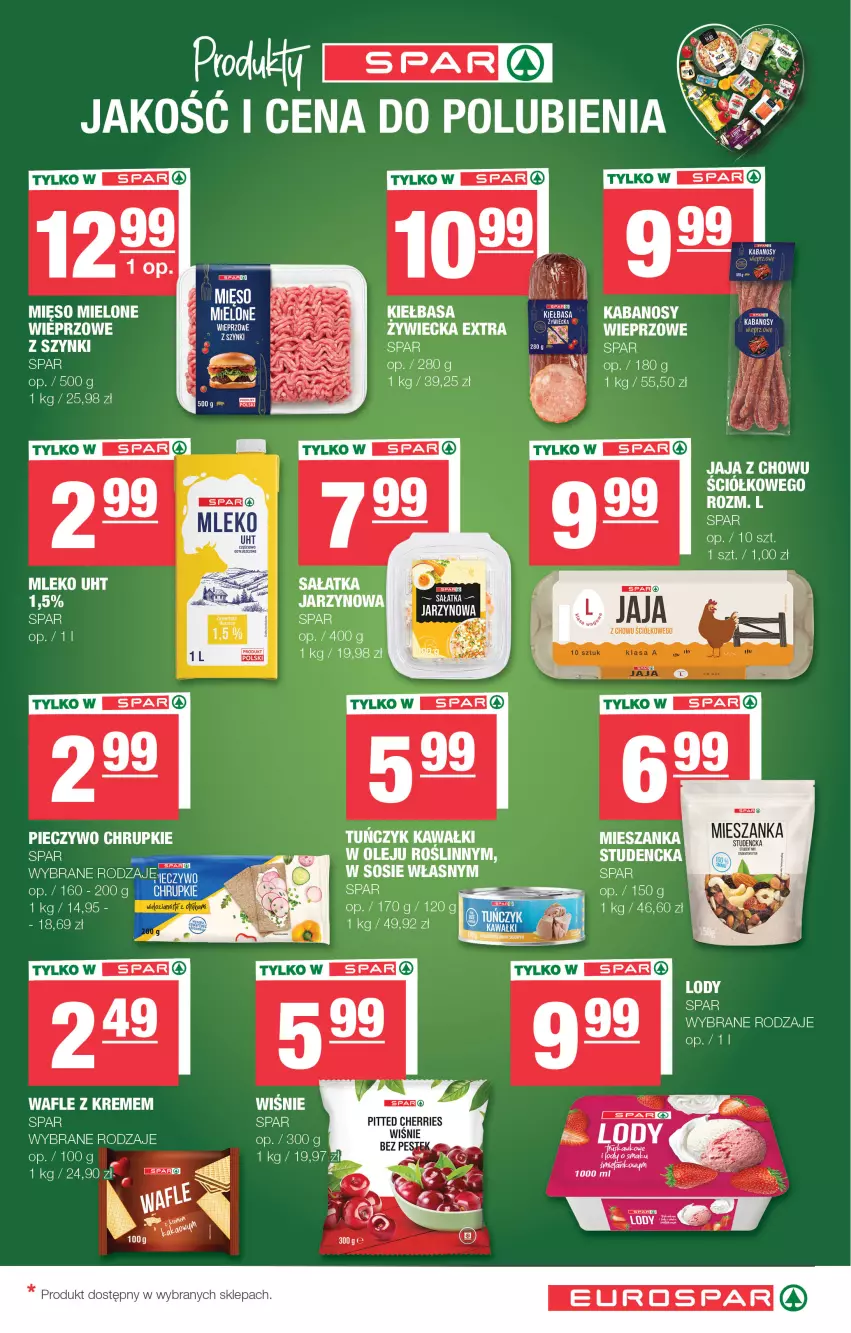 Gazetka promocyjna Spar - EuroSpar - ważna 24.08 do 03.09.2025 - strona 11 - produkty: Chrupki, Gry, Jaja, Kawa, Kiełbasa, Lody, Mięso, Mięso mielone, Olej, Piec, Pieczywo, Pieczywo chrupkie, Sos, Tuńczyk