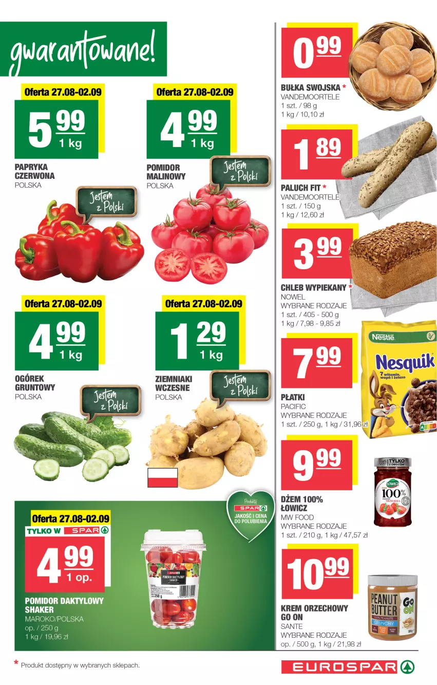 Gazetka promocyjna Spar - EuroSpar - ważna 24.08 do 03.09.2025 - strona 3 - produkty: Bułka, Cif, Grunt, Krem orzechowy, LG, Ogórek, Papryka, Sante, Ziemniaki