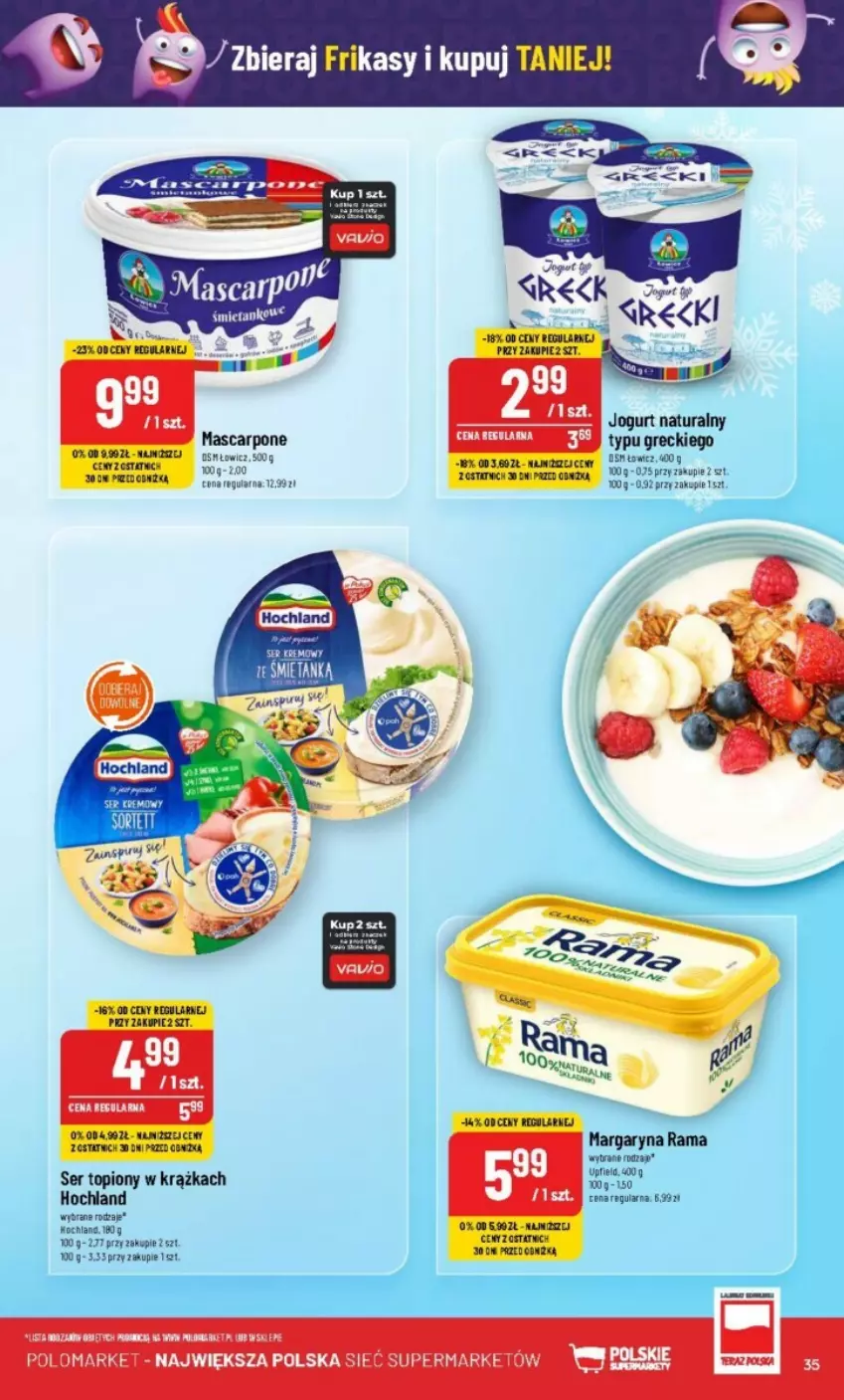 Gazetka promocyjna PoloMarket - ważna 06.12 do 12.12.2023 - strona 29 - produkty: Hochland, Jogurt, Jogurt naturalny, Mascarpone, Ser, Ser topiony, Top