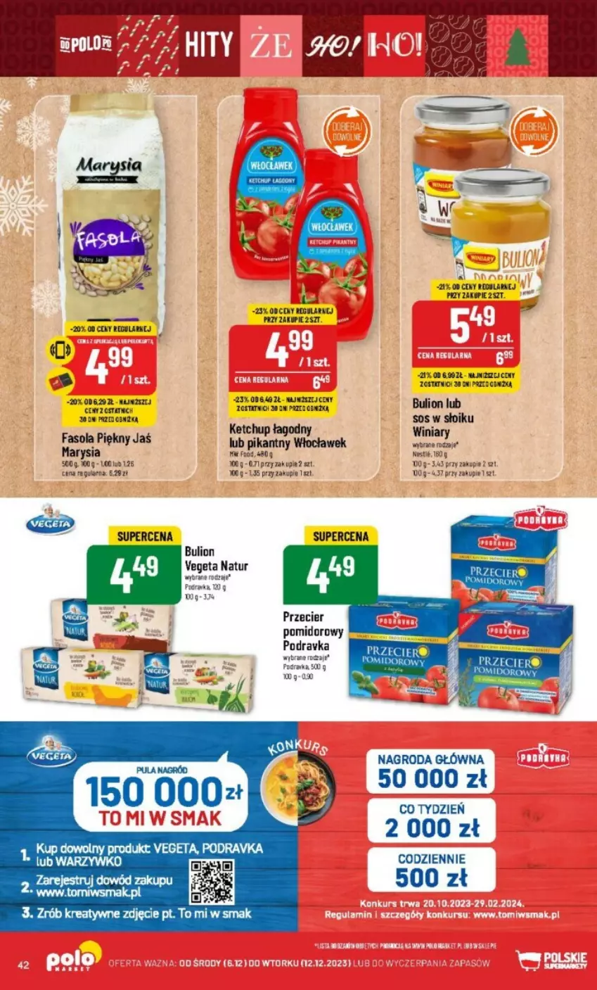 Gazetka promocyjna PoloMarket - ważna 06.12 do 12.12.2023 - strona 37 - produkty: Bulion, Fa, Fasola, Lion, Podravka, Por, Sos, Vegeta, Vegeta Natur, Winiary