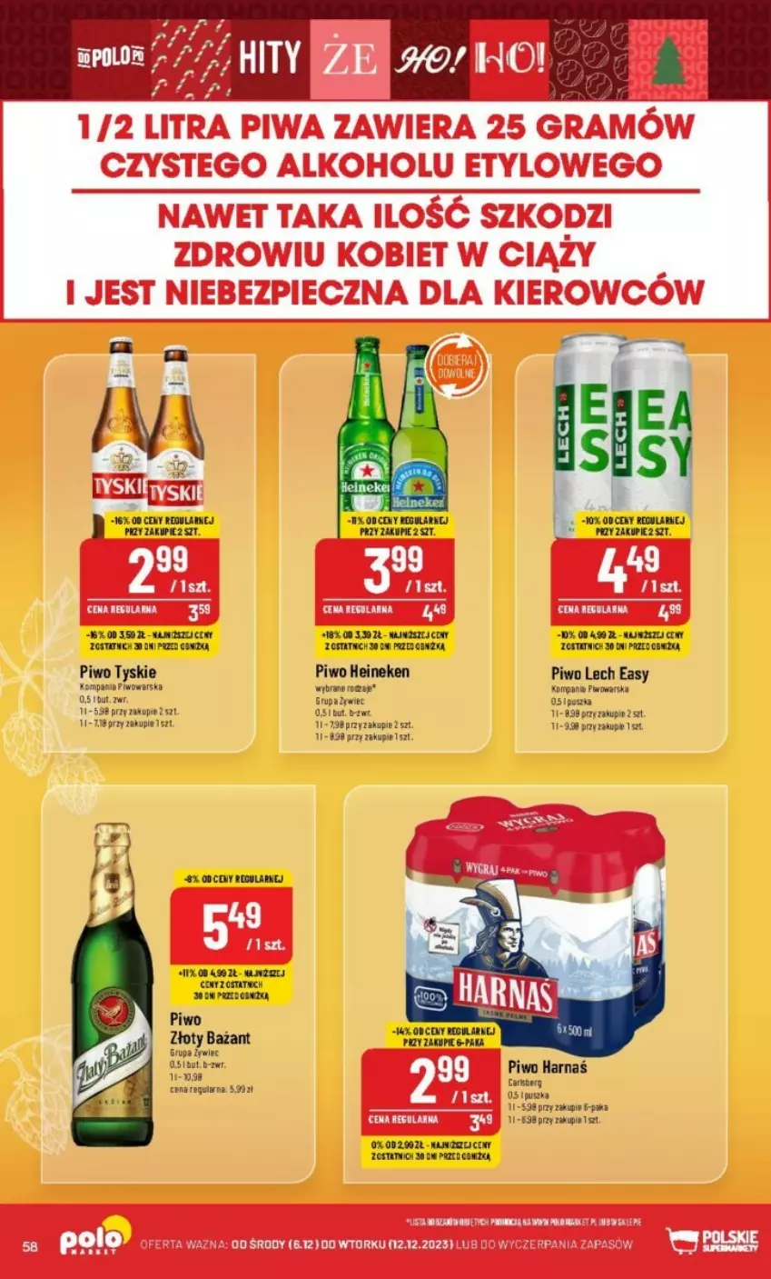 Gazetka promocyjna PoloMarket - ważna 06.12 do 12.12.2023 - strona 54 - produkty: Dell, Gra, Harnaś, Heineken, LANA, Piec, Piwa, Piwo, Tyskie