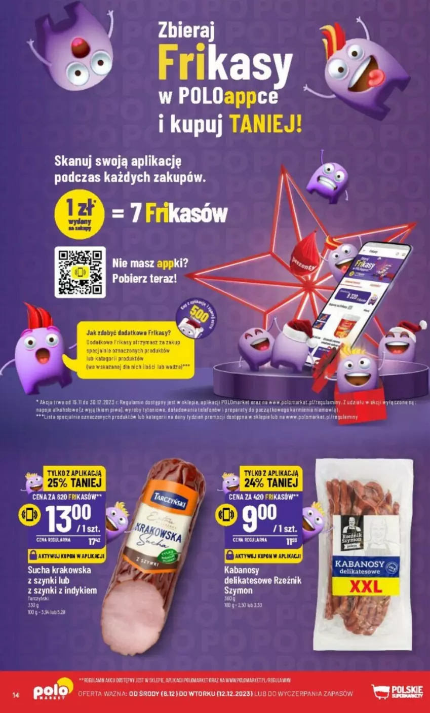 Gazetka promocyjna PoloMarket - ważna 06.12 do 12.12.2023 - strona 6 - produkty: Kabanos, Tera