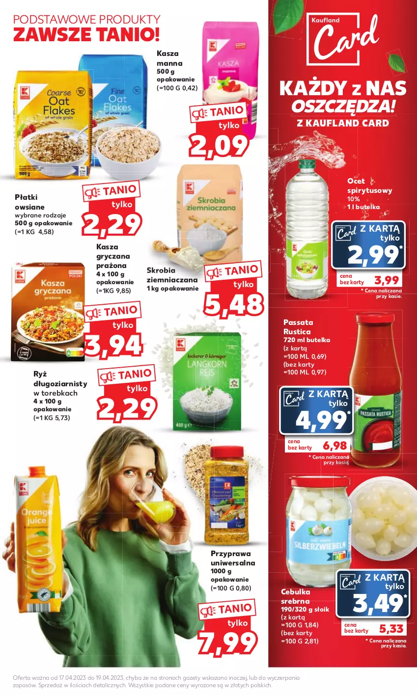 Gazetka promocyjna Kaufland - MOCNY START - ważna 17.04 do 19.04.2023 - strona 13 - produkty: Gry, Kasza, Kasza gryczana, Ocet, Płatki owsiane, Przyprawa uniwersalna, Rust, Ryż, Skrobia ziemniaczana, Torebka