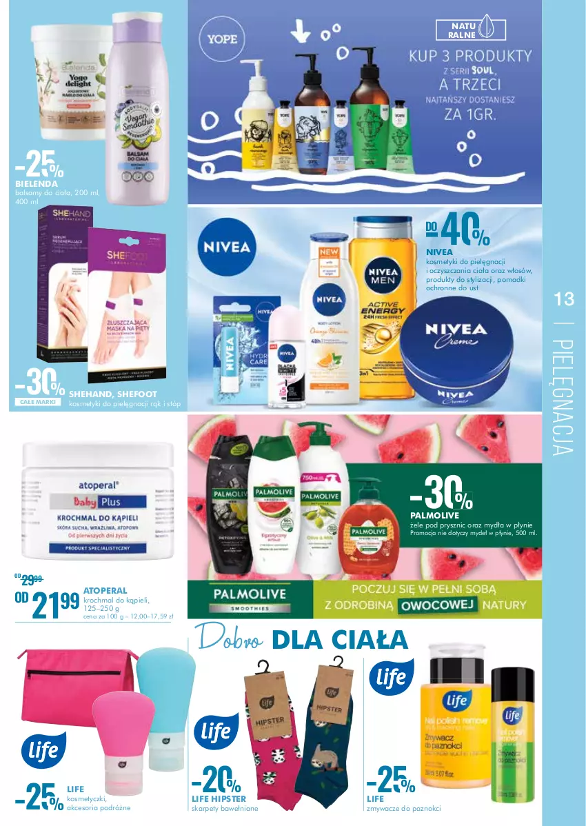 Gazetka promocyjna Super Pharm - Gazetka - ważna 01.09 do 14.09.2022 - strona 13 - produkty: Atoperal, Bielenda, Karp, Kosmetyki do pielęgnacji, Nivea, Palmolive, Top