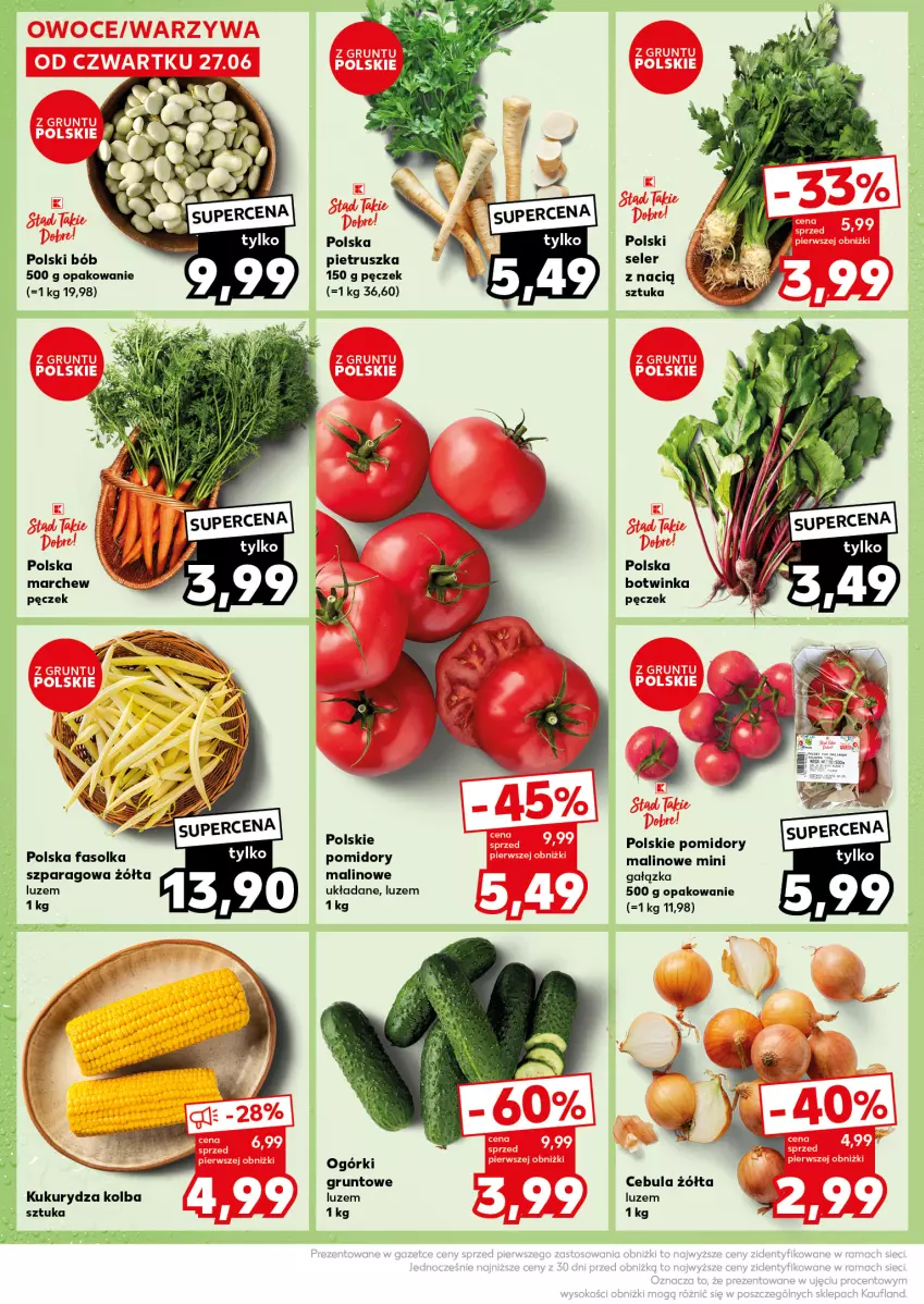 Gazetka promocyjna Kaufland - Kaufland - ważna 01.07 do 03.07.2024 - strona 8 - produkty: Cebula, Fa, Grunt, Inka, Kukurydza, Pietruszka, Pomidory