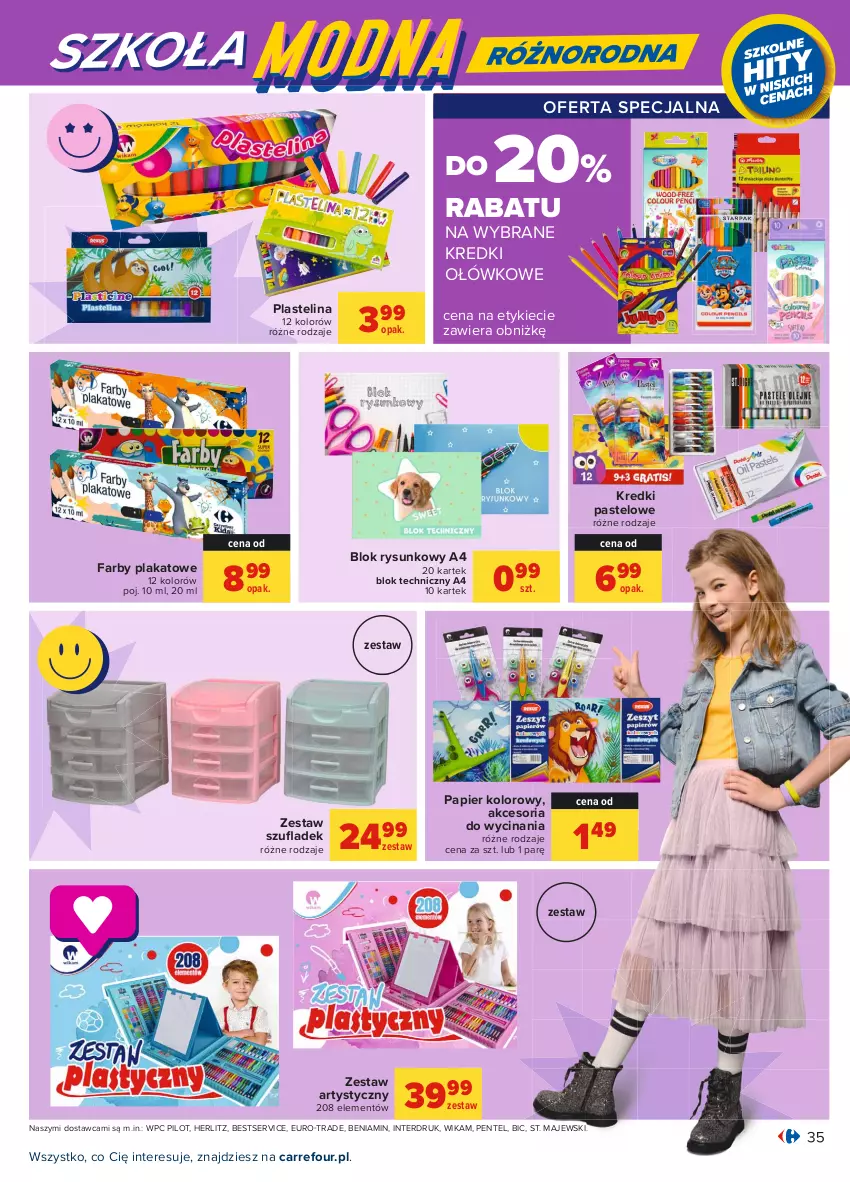 Gazetka promocyjna Carrefour - Gazetka Carrefour - ważna 26.07 do 07.08.2021 - strona 35 - produkty: BIC, Fa, Papier, Plastelina, Ser