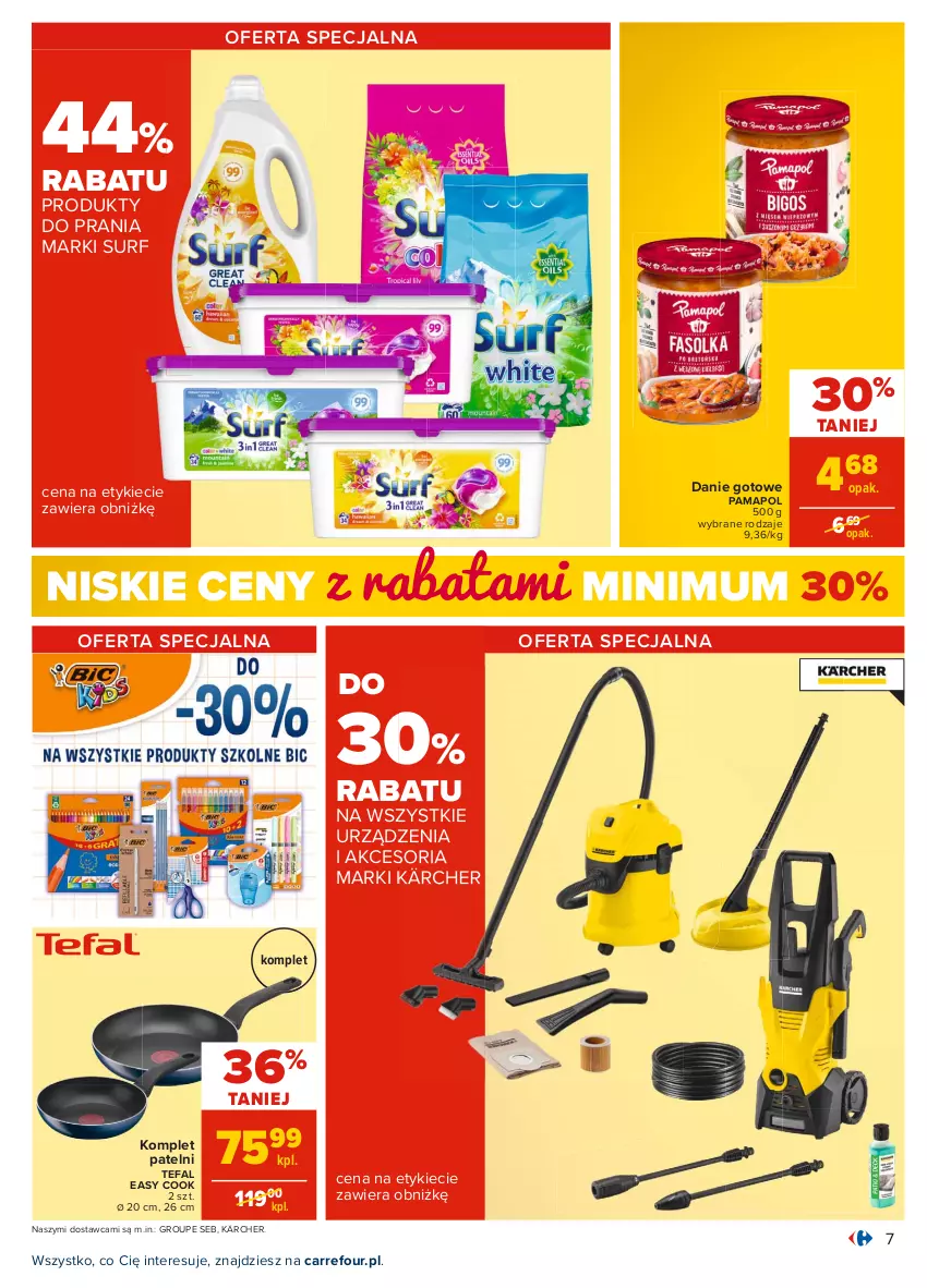 Gazetka promocyjna Carrefour - Gazetka Carrefour - ważna 26.07 do 07.08.2021 - strona 7 - produkty: Danie gotowe, Fa, Kärcher, Surf, Tefal