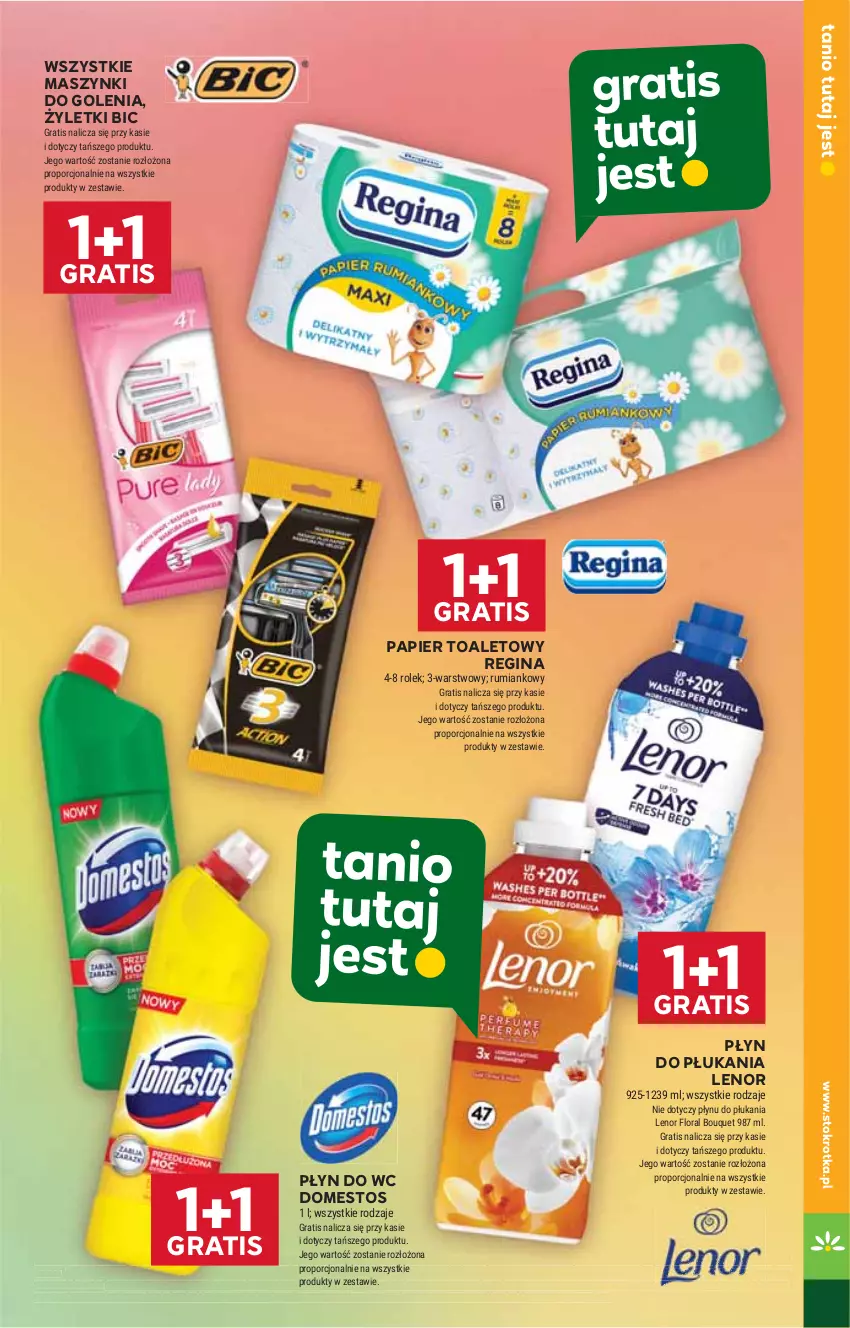 Gazetka promocyjna Stokrotka - Supermarket - ważna 12.06 do 16.06.2025 - strona 23 - produkty: BIC, Domestos, Gin, Gra, HP, Lenor, Papier, Papier toaletowy, Płyn do płukania, Płyn do wc