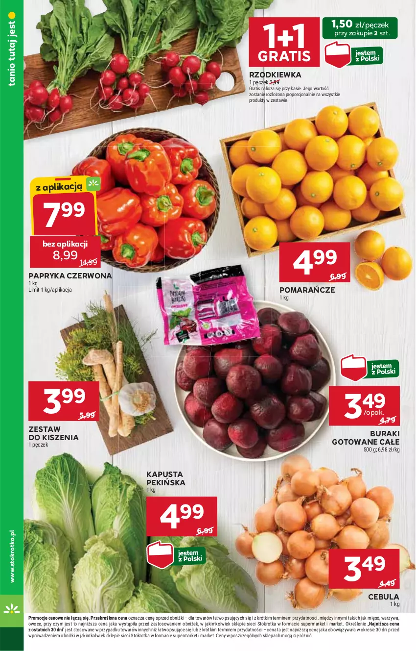 Gazetka promocyjna Stokrotka - Supermarket - ważna 12.06 do 16.06.2025 - strona 8 - produkty: Buraki, Cebula, Gra, Mięso, Owoce, Papryka, Papryka czerwona, Pomarańcze, Por, Rzodkiewka, Warzywa