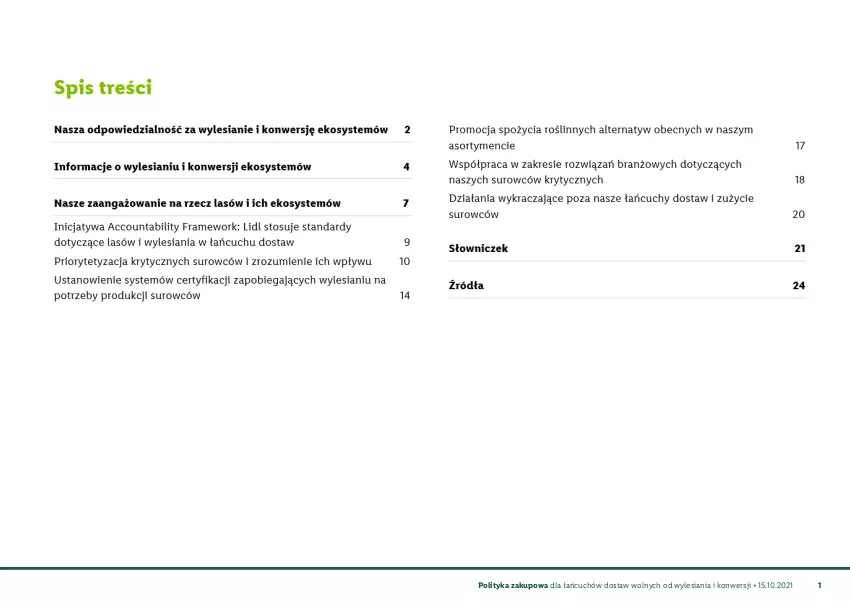 Gazetka promocyjna Lidl - Polityka zakupowa łańcuchów dostaw - ważna 15.10.2021 do 31.12.2030 - strona 2