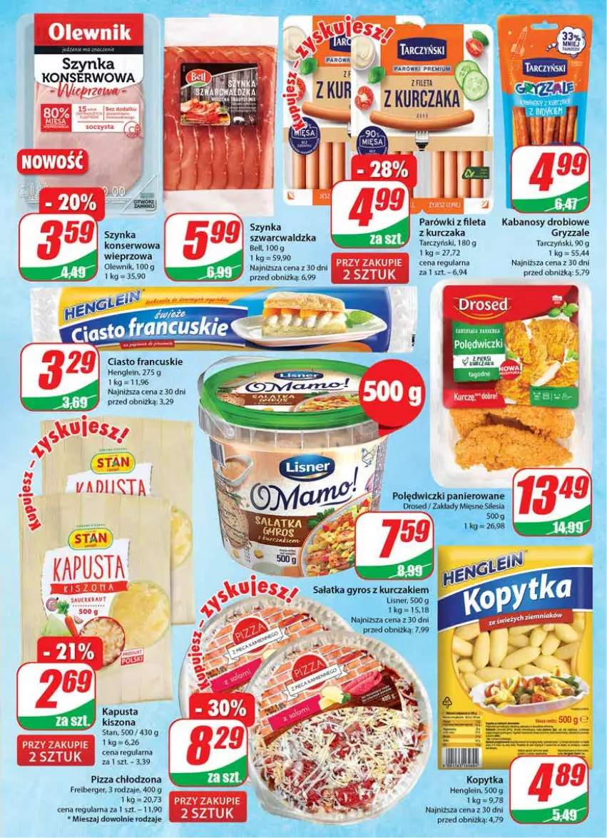 Gazetka promocyjna Dino - Gazetka 43 - ważna 25.10 do 31.10.2023 - strona 17 - produkty: Gry, Kabanos, Kurczak, Parówki, Pizza, Ser, Tarczyński