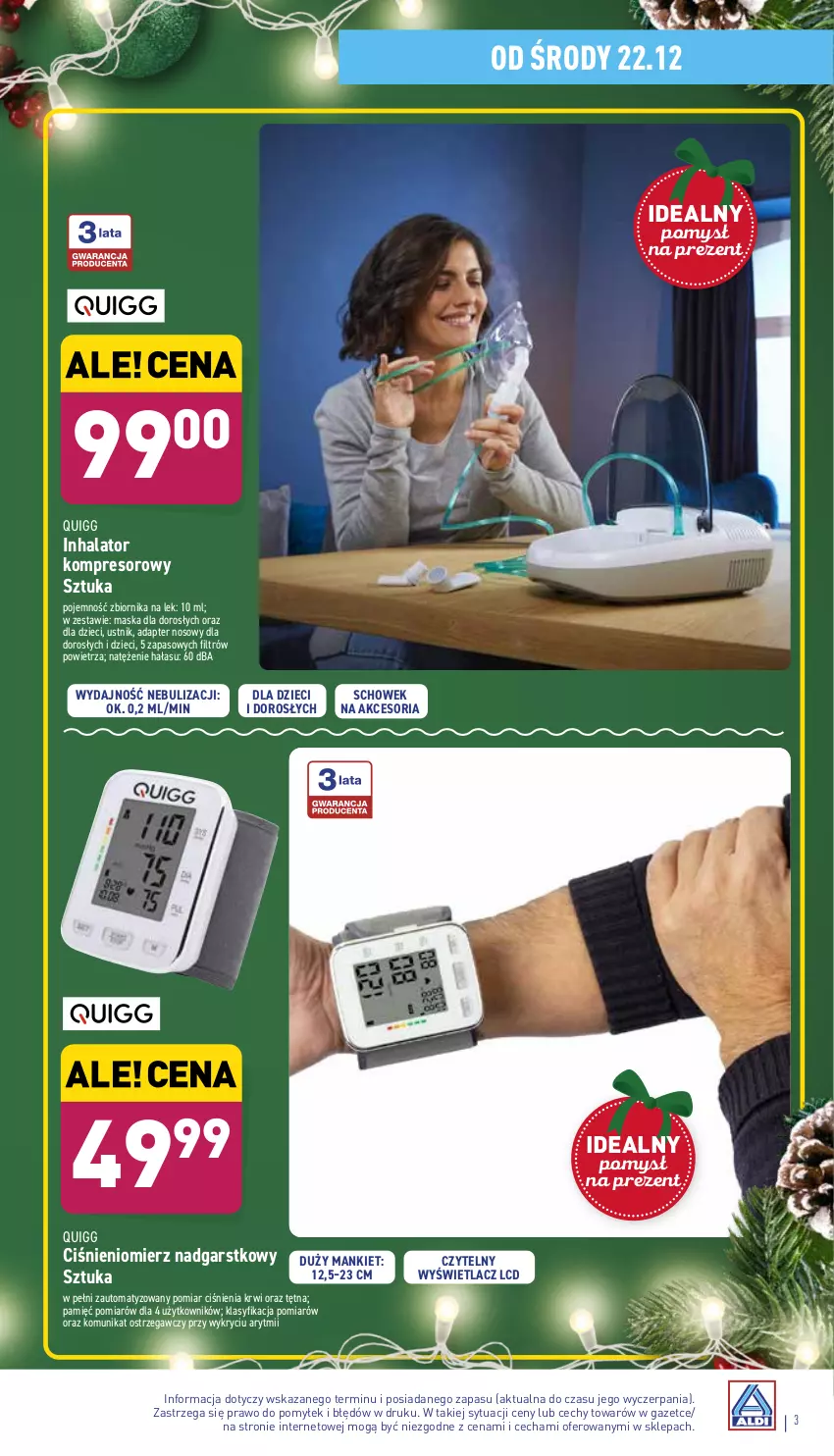 Gazetka promocyjna Aldi - Katalog Moda i Dom - ważna 22.12 do 31.12.2021 - strona 3 - produkty: Ciśnieniomierz, Dzieci, Inhalator, Kompresor, Maska, Ustnik