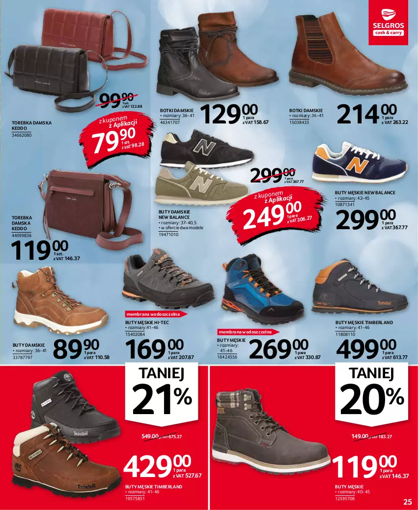 Gazetka promocyjna Selgros - Oferta przemysłowa - ważna 10.11 do 24.11.2021 - strona 25 - produkty: Botki, Buty, Hi-Tec, Torebka