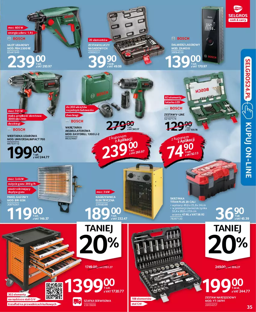 Gazetka promocyjna Selgros - Oferta przemysłowa - ważna 10.11 do 24.11.2021 - strona 35 - produkty: Akumulator, Latarka, Latarka LED, Młot, Młot udarowy, Nagrzewnica elektryczna, Ser, Szafka, Tarka, Wiertarka, Wiertarka udarowa, Wkręt, Wkrętarka, Wkrętów, Zestaw kluczy, Zestaw kluczy nasadowych, Zestaw narzędzi