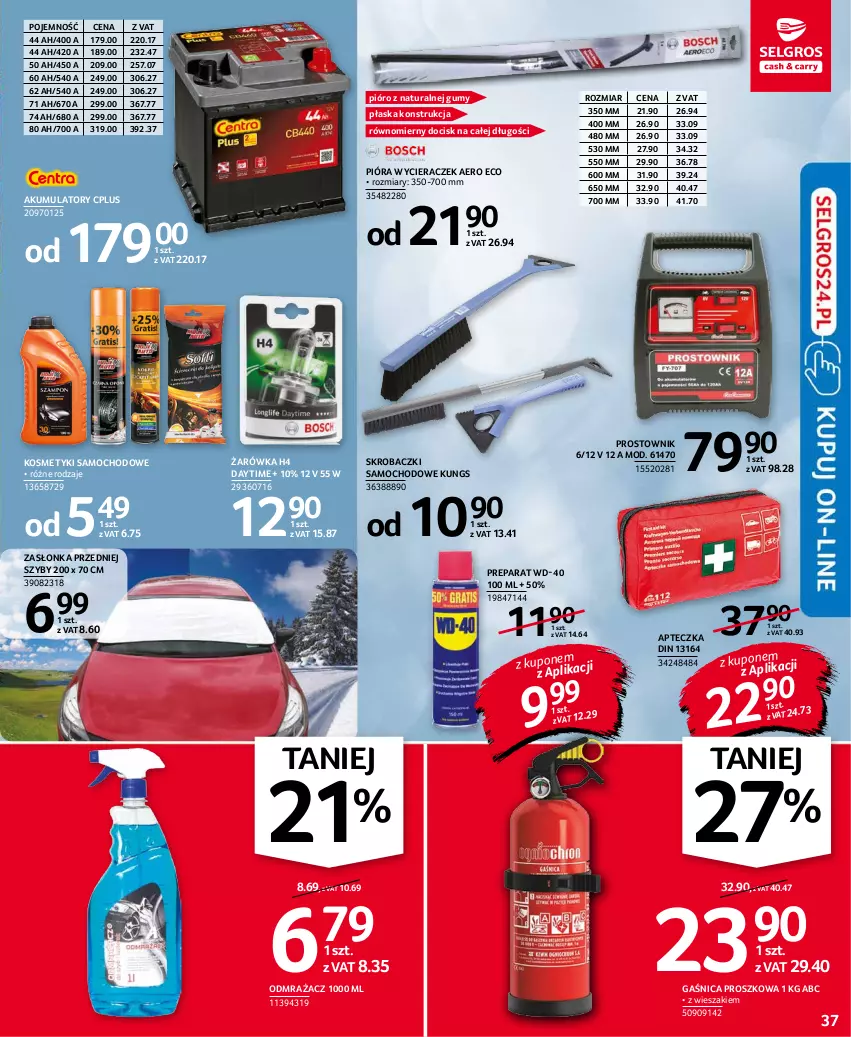 Gazetka promocyjna Selgros - Oferta przemysłowa - ważna 10.11 do 24.11.2021 - strona 37 - produkty: Akumulator, Gaśnica, Prostownik, WD-40, Wieszak