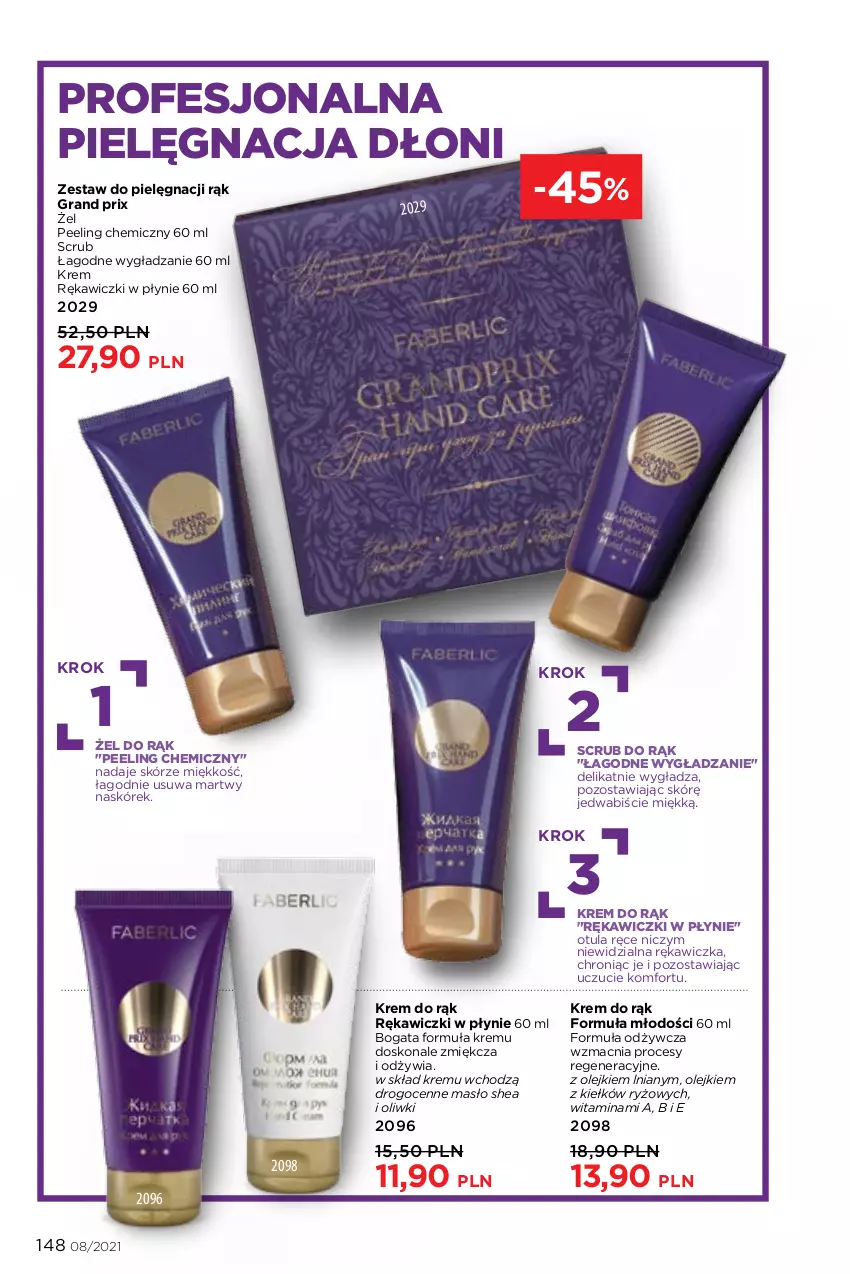 Gazetka promocyjna Faberlic - Gazetka - ważna 24.05 do 13.06.2021 - strona 148 - produkty: Gra, Krem do rąk, Masło, Olej, Oliwki, Peeling, Ryż, Scrub do rąk