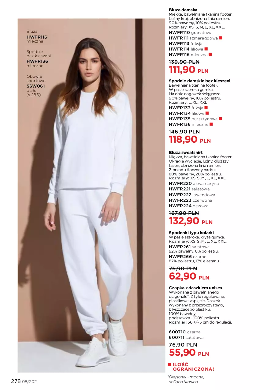 Gazetka promocyjna Faberlic - Gazetka - ważna 24.05 do 13.06.2021 - strona 278 - produkty: Bluza, Bursztyn, Czapka, Fa, Gra, Granat, Obuwie, Por, Sałat, Spodnie, Sport