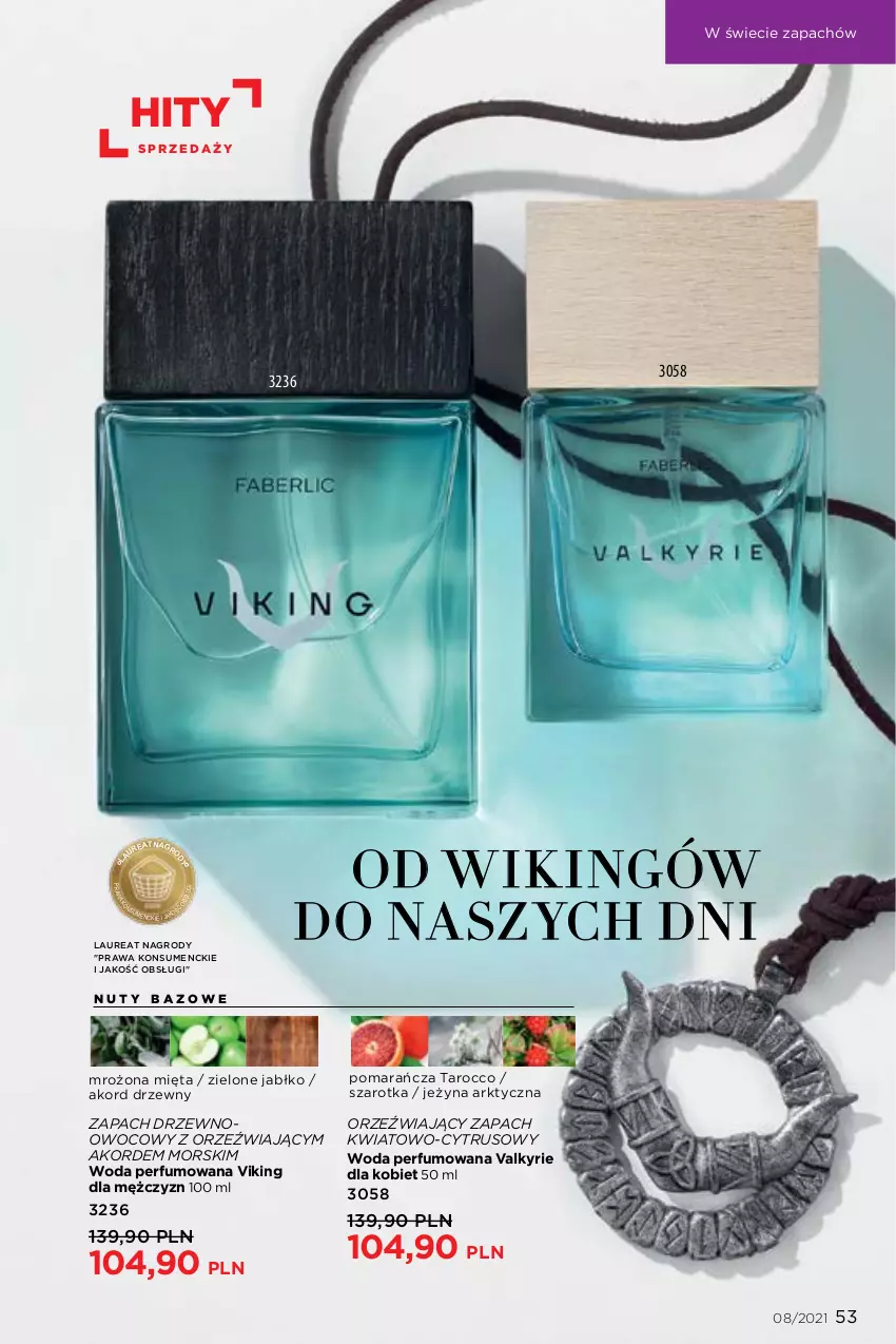 Gazetka promocyjna Faberlic - Gazetka - ważna 24.05 do 13.06.2021 - strona 53 - produkty: Laur, Mięta, Nuty, O nas, Perfum, Woda, Woda perfumowana