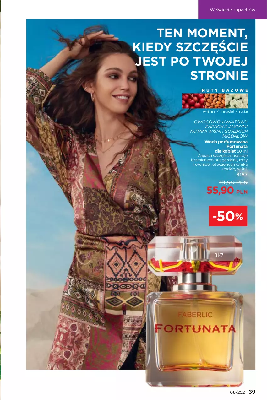 Gazetka promocyjna Faberlic - Gazetka - ważna 24.05 do 13.06.2021 - strona 69 - produkty: Fortuna, Nuty, Perfum, Róża, Woda, Woda perfumowana