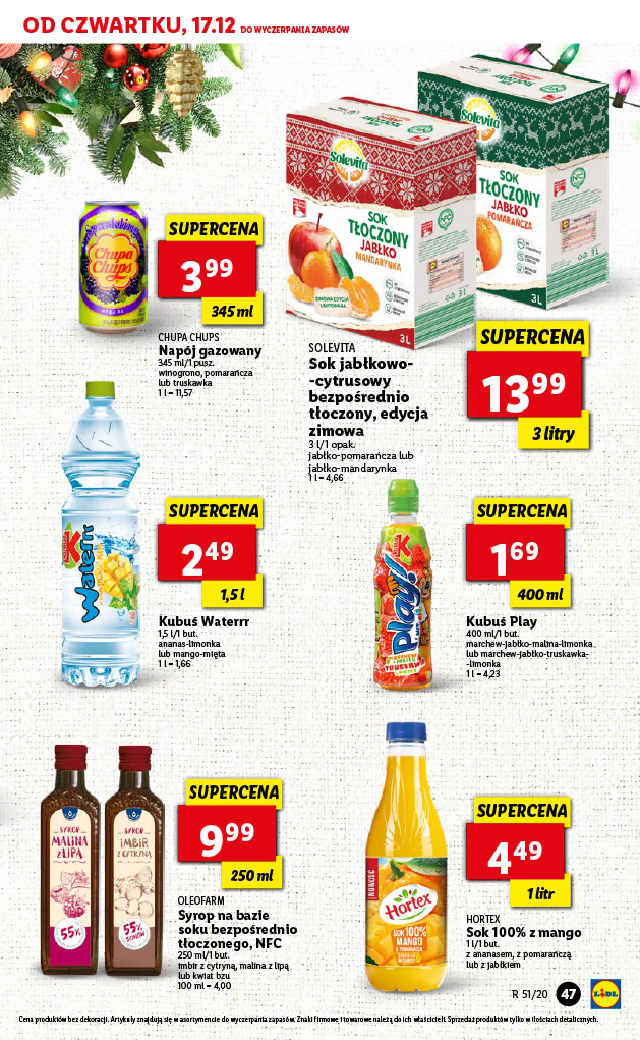 Gazetka promocyjna Lidl - Wigilia - ważna 17.12 do 20.12.2020 - strona 47