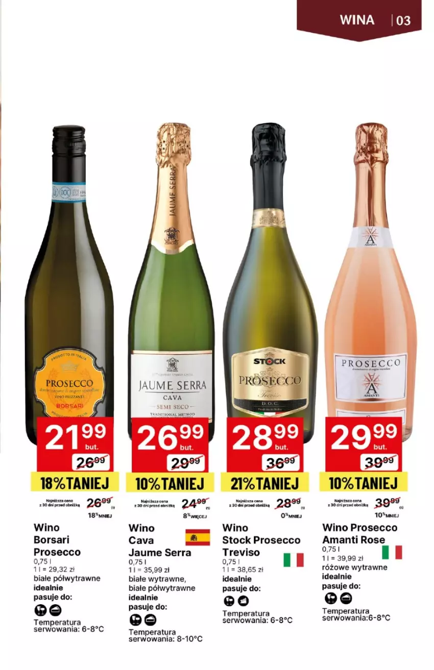 Gazetka promocyjna Delikatesy Centrum - DeliBarek DC12-DC13 - ważna 21.03 do 03.04.2024 - strona 3 - produkty: Prosecco, Ser, Stock, Wino