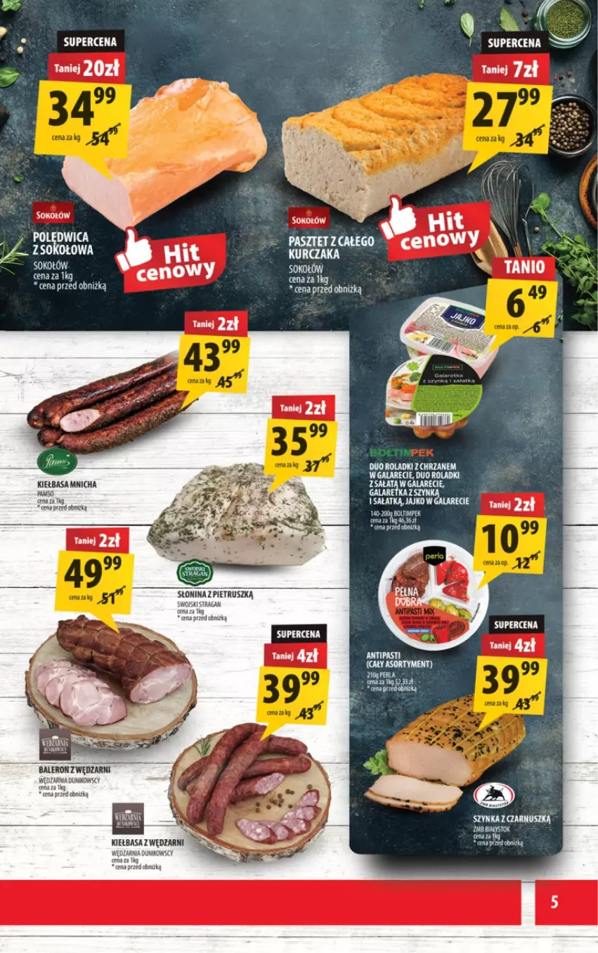 Gazetka promocyjna Arhelan - Gazetka - ważna 21.11 do 30.11.2025 - strona 5 - produkty: Chrzan, Gala, Galaretka, Kiełbasa, Kurczak, Sok, Sokołów, Szynka