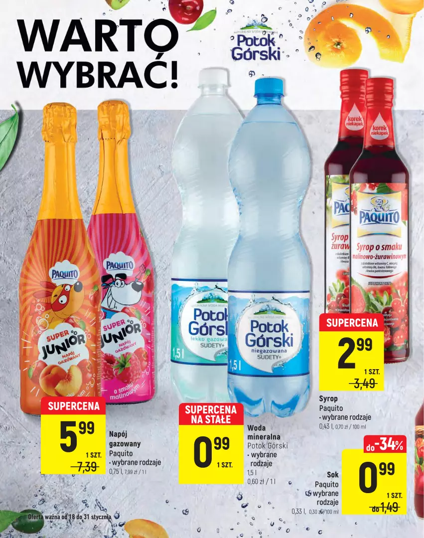 Gazetka promocyjna Intermarche - Warto - ważna 18.01 do 31.01.2022 - strona 16 - produkty: Napój, Sok, Syrop, Wino