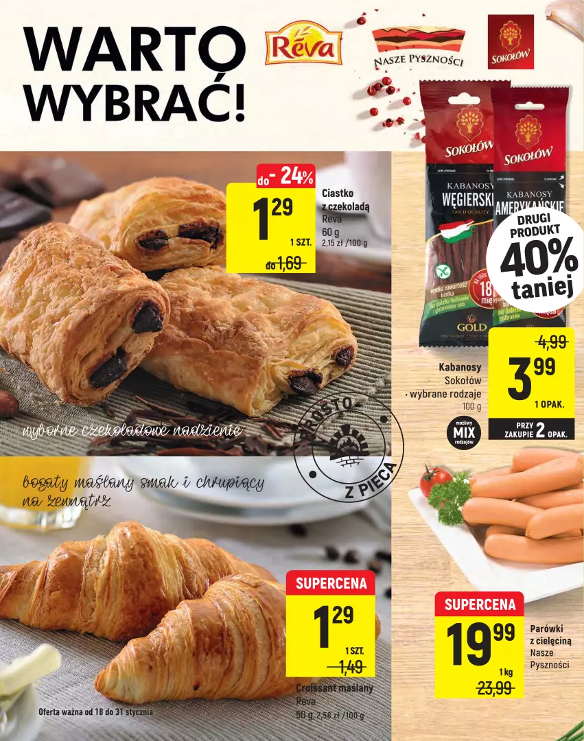 Gazetka promocyjna Intermarche - Warto - ważna 18.01 do 31.01.2022 - strona 2 - produkty: Kabanos, Parówki, Sok, Sokołów