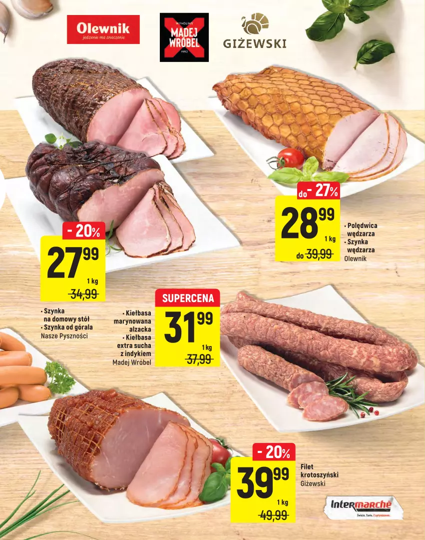 Gazetka promocyjna Intermarche - Warto - ważna 18.01 do 31.01.2022 - strona 3 - produkty: Kiełbasa, Madej Wróbel, Olewnik, Polędwica, Stół, Szynka