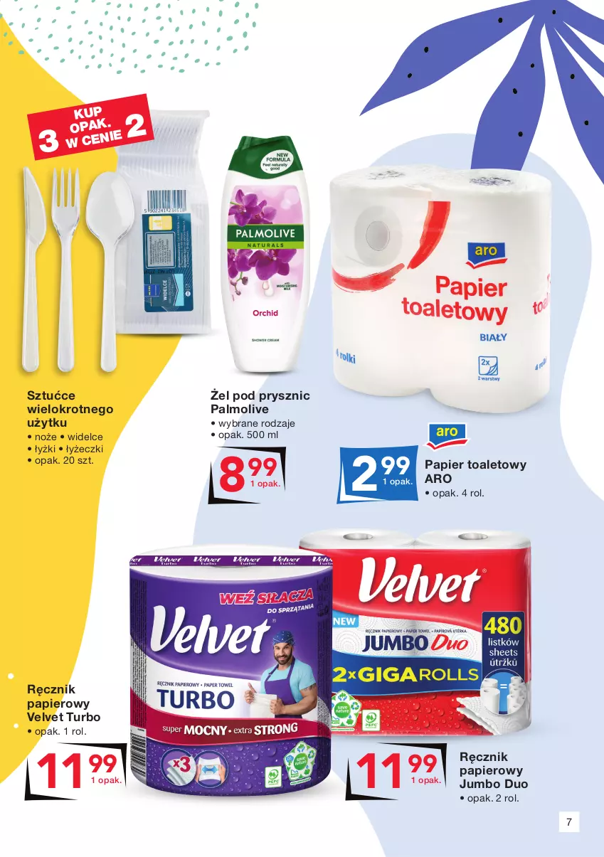 Gazetka promocyjna Odido - Lubimy LATO! - ważna 30.07 do 12.08.2021 - strona 7 - produkty: Noż, Palmolive, Papier, Papier toaletowy, Ręcznik, Velvet