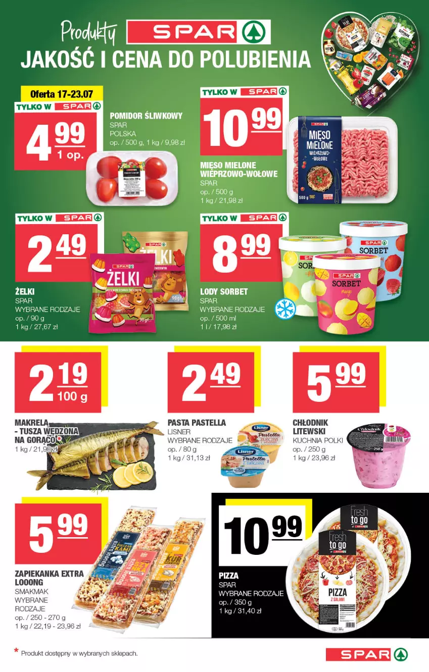 Gazetka promocyjna Spar - Spar - ważna 14.07 do 24.07.2024 - strona 5 - produkty: Kuchnia, Lisner, Pastella, Pizza, Zapiekanka