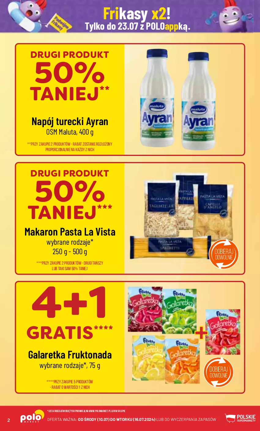 Gazetka promocyjna PoloMarket - Gazetka pomocyjna - ważna 10.07 do 16.07.2024 - strona 2 - produkty: Gala, Galaretka, Gra, Makaron, Napój, Por