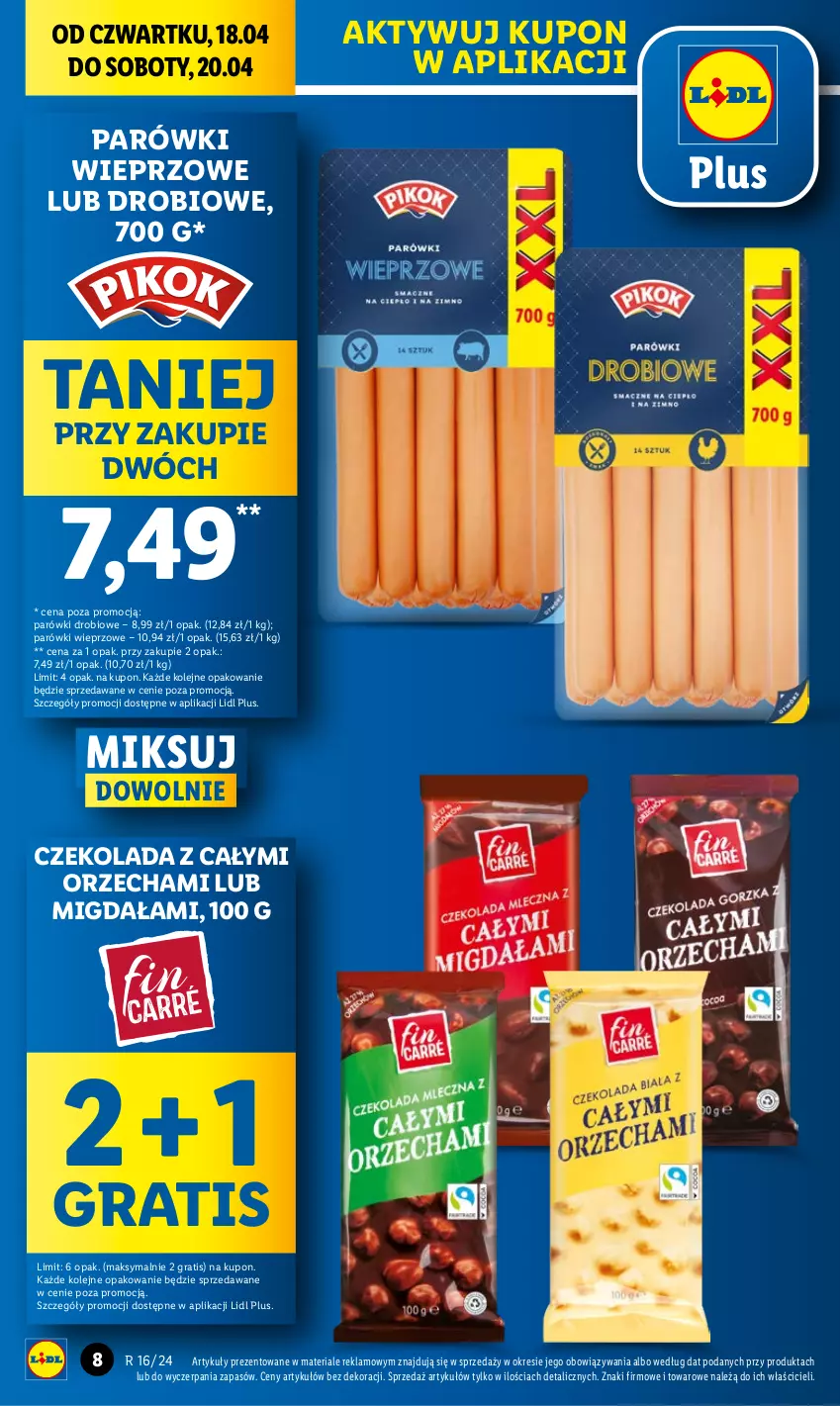 Gazetka promocyjna Lidl - GAZETKA - ważna 18.04 do 20.04.2024 - strona 10 - produkty: Czekolada, Gra, Olej, Parówki