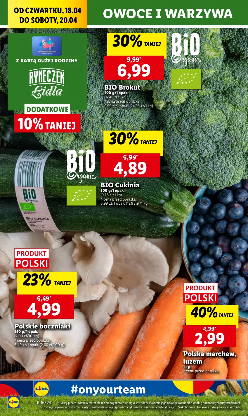 Gazetka promocyjna Lidl - GAZETKA - ważna 18.04 do 20.04.2024 - strona 18 - produkty: Boczniak, Chleb, Owoce, Ser, Warzywa