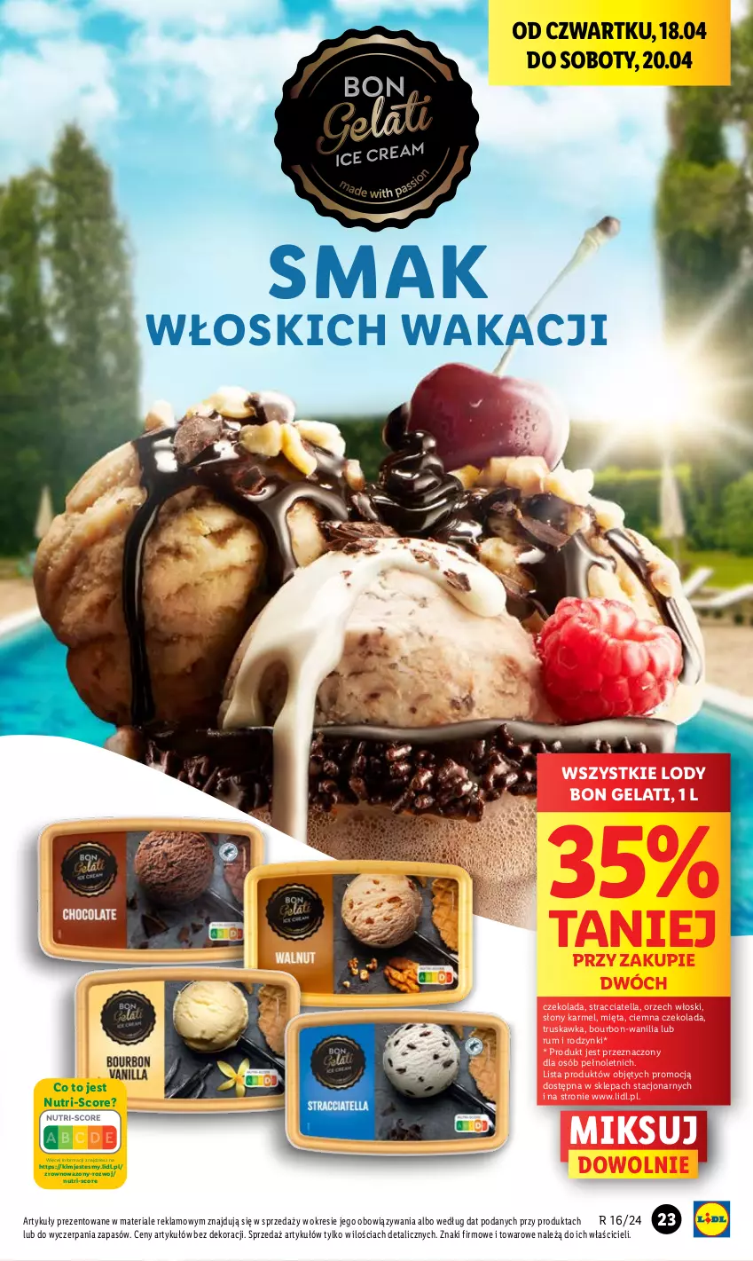 Gazetka promocyjna Lidl - GAZETKA - ważna 18.04 do 20.04.2024 - strona 29 - produkty: Bourbon, Czekolada, Lody, Mięta, Rodzynki, Rum, Wazon