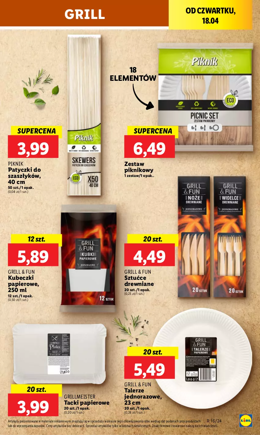 Gazetka promocyjna Lidl - GAZETKA - ważna 18.04 do 20.04.2024 - strona 41 - produkty: Grill, Papier, Talerz