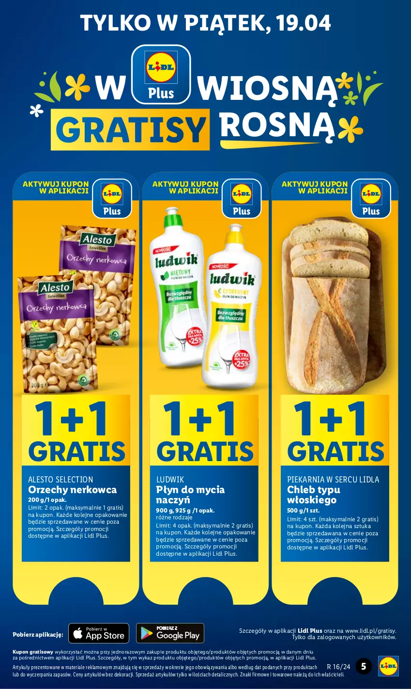 Gazetka promocyjna Lidl - GAZETKA - ważna 18.04 do 20.04.2024 - strona 7 - produkty: Chleb, Chleb typu włoskiego, Do mycia naczyń, Gra, Ludwik, Olej, Płyn do mycia, Płyn do mycia naczyń, Ser