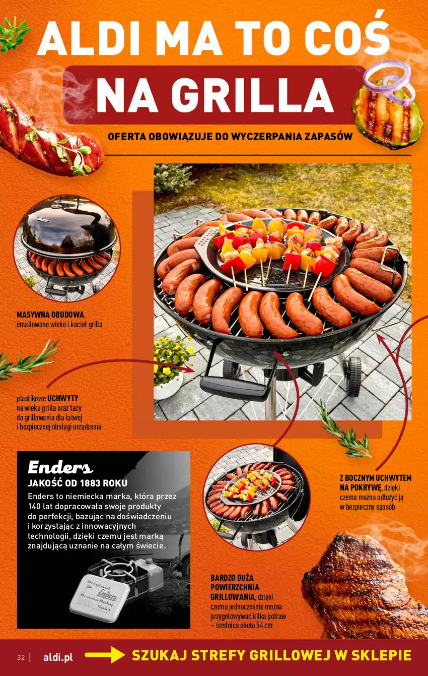 Gazetka promocyjna Aldi - Pełen katalog - ważna 04.05 do 06.05.2023 - strona 32 - produkty: Grill, Koc, Piec, Uchwyty