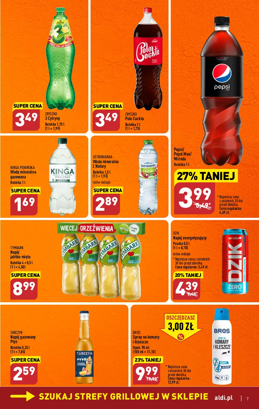 Gazetka promocyjna Aldi - Pełen katalog - ważna 04.05 do 06.05.2023 - strona 7 - produkty: Cytryny, Grill, Mięta, Mirinda, Napój, Napój gazowany, Pepsi, Pepsi max, Tymbark, Woda, Woda mineralna