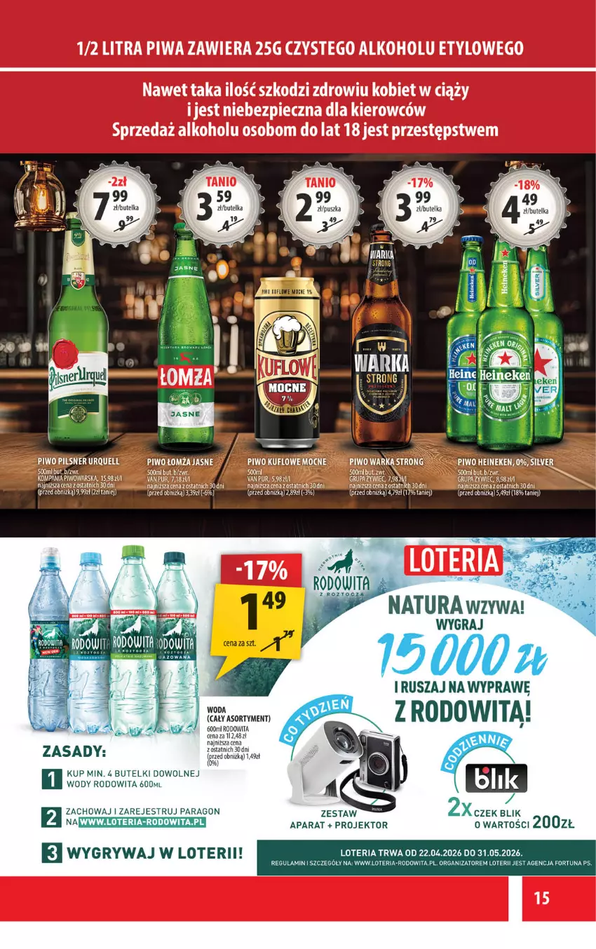 Gazetka promocyjna Arhelan - Gazetka - ważna 08.05 do 17.05.2026 - strona 15 - produkty: Cif, Fa, Fortuna, Gra, Gry, Heineken, Piwo, Pur, Woda