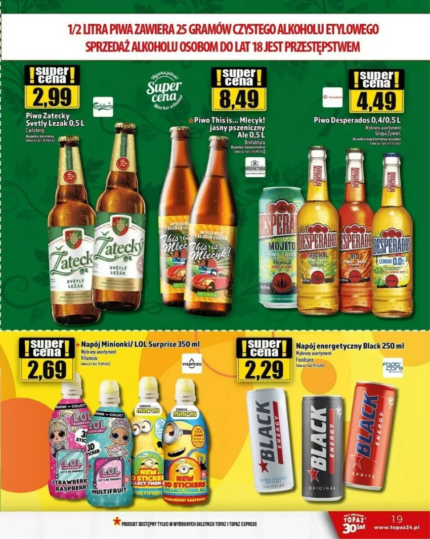 Gazetka promocyjna Topaz - ważna 26.10 do 31.10.2023 - strona 11 - produkty: Desperados, Gra, Piwa, Piwo, Top