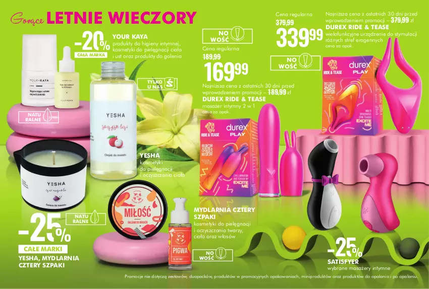 Gazetka promocyjna Super Pharm - Gazetka - ważna 13.06 do 04.07.2024 - strona 13 - produkty: Durex, Kosmetyki do pielęgnacji, Masażer, Sati