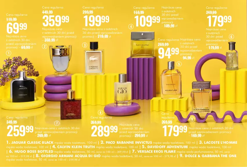 Gazetka promocyjna Super Pharm - Gazetka - ważna 13.06 do 04.07.2024 - strona 2 - produkty: Calvin Klein, Davidoff, Giorgio Armani, Hugo Boss, Jaguar, Lack, Lacoste, Paco Rabanne, Perfum, The ONE, Versace, Woda, Woda perfumowana, Woda toaletowa