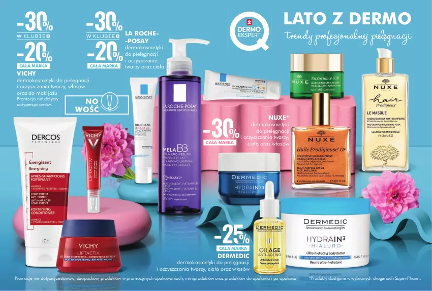 Gazetka promocyjna Super Pharm - Gazetka - ważna 13.06 do 04.07.2024 - strona 5 - produkty: Antyperspirant, Dermedic, Kosmetyki do pielęgnacji, La Roche-Posay, Makijaż, Nuxe, Vichy