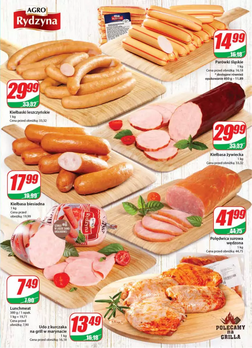 Gazetka promocyjna Dino - Gazetka 34 - ważna 23.08 do 29.08.2023 - strona 9 - produkty: Grill, Kiełbasa, Kiełbasa biesiadna, Kurczak, Parówki, Polędwica, Udo z kurczaka