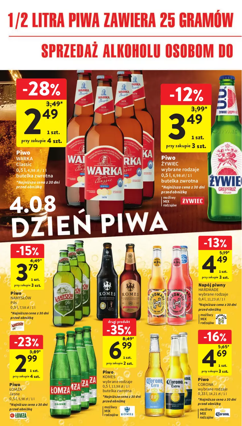 Gazetka promocyjna Intermarche - Gazetka Intermarche - ważna 03.08 do 09.09.2023 - strona 11 - produkty: Namysłów, Napój, Piwo, Warka